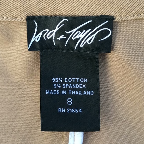 VTG Tan Lord & Taylor 1990’s Sprint Cotton Jacket Size 8 NWOT - Picture 3 of 7